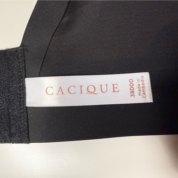 Cacique Lightly Lined Full Coverage Black Underwire Bra Size 38DDD NWT - Picture 5 of 7